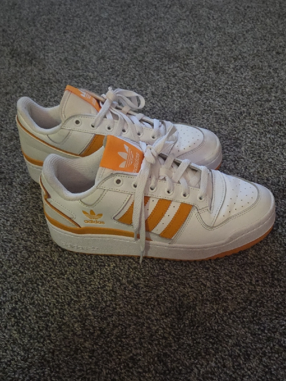 Adidas Bold White and Orange Low-Top Sneakers - Picture 5 of 7